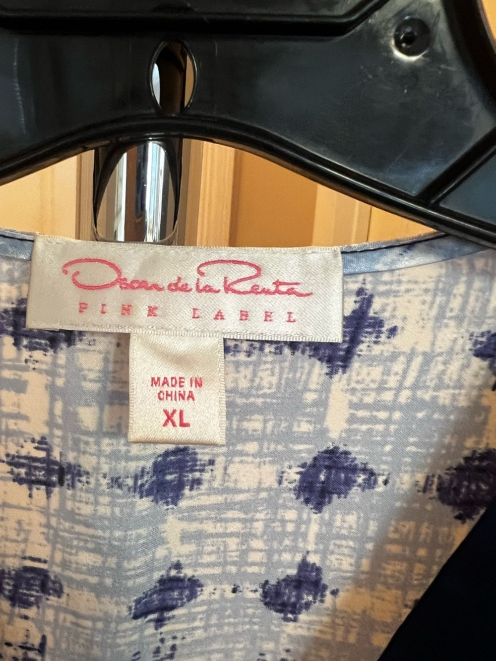 Oscar de la Renta Blue and White Patterned Dress - Picture 5 of 10